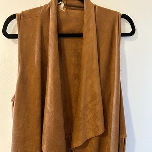 Camel Fringe Vest